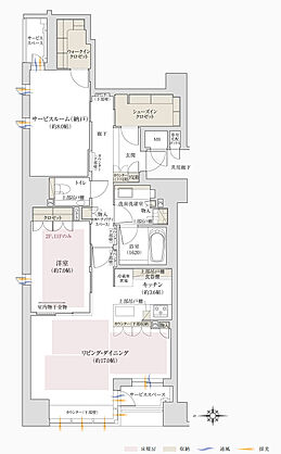 ジオ東洞院御池 間取り A