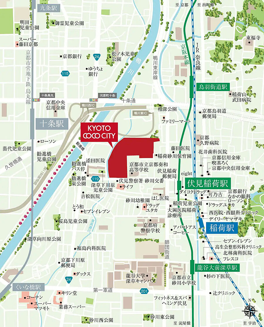 KYOTO COCO CITY：案内図
