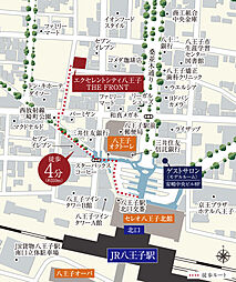 エクセレントシティ八王子 THE FRONT モデルルーム案内図