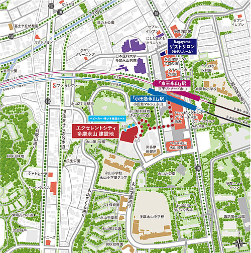 エクセレントシティ多摩永山 モデルルーム案内図
