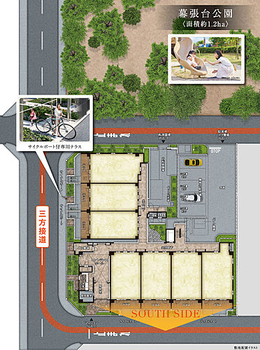 エクセレントシティ幕張本郷パークサイド 敷地配置イラスト