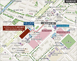 エクセレントシティ稲毛海岸 THE STATION GRAN 現地案内図