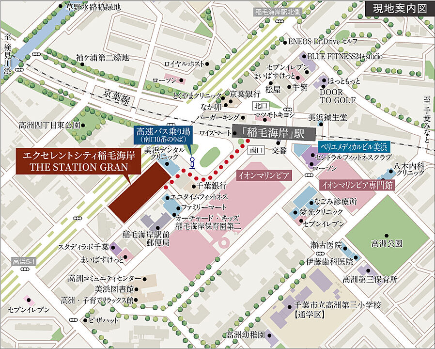 エクセレントシティ稲毛海岸 THE STATION GRAN：案内図