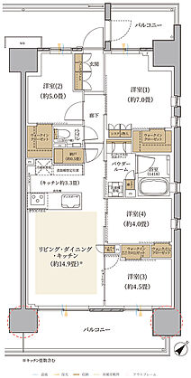 エクセレントシティ稲毛海岸 THE STATION GRAN 間取り L