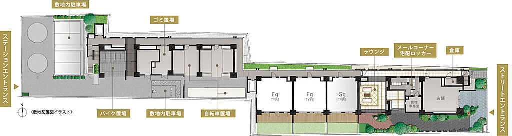 ルピアコート本川越ステーションビュー 敷地配置図イラスト