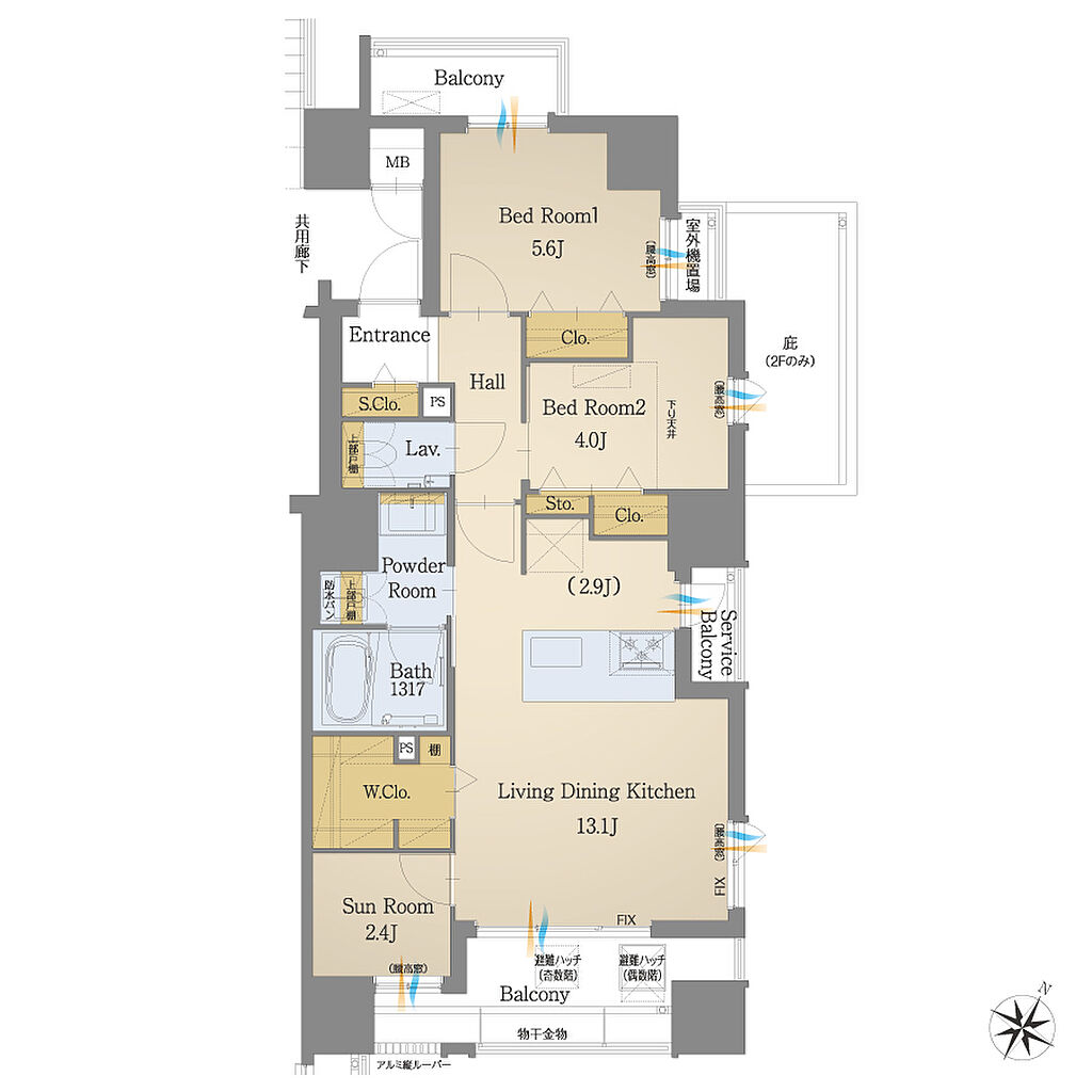 モントーレ六本松 ザ・マーク 間取り A【MENU PLAN 1】