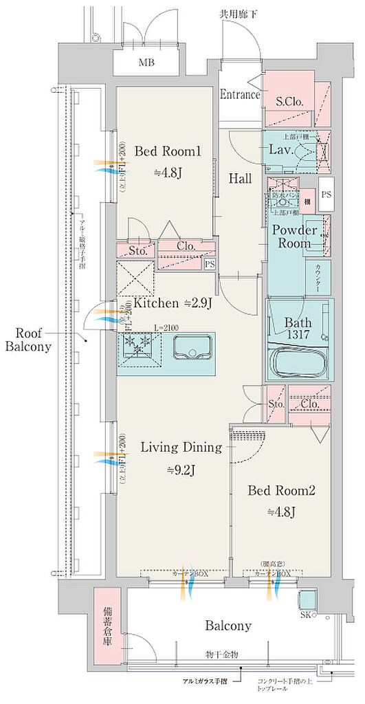 モントーレ室見リバーサイド 間取り G