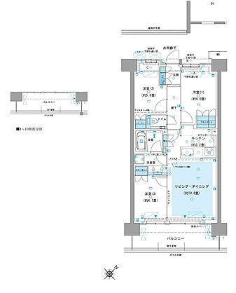 プラネスーペリア古淵 間取り 【先着順】B9