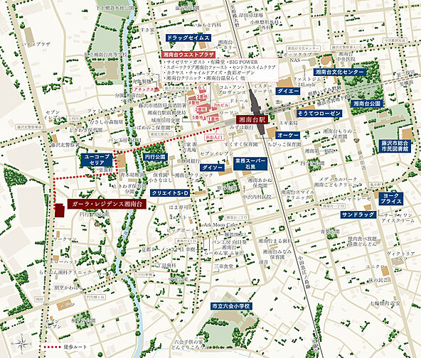 ガーラ・レジデンス湘南台 現地案内図