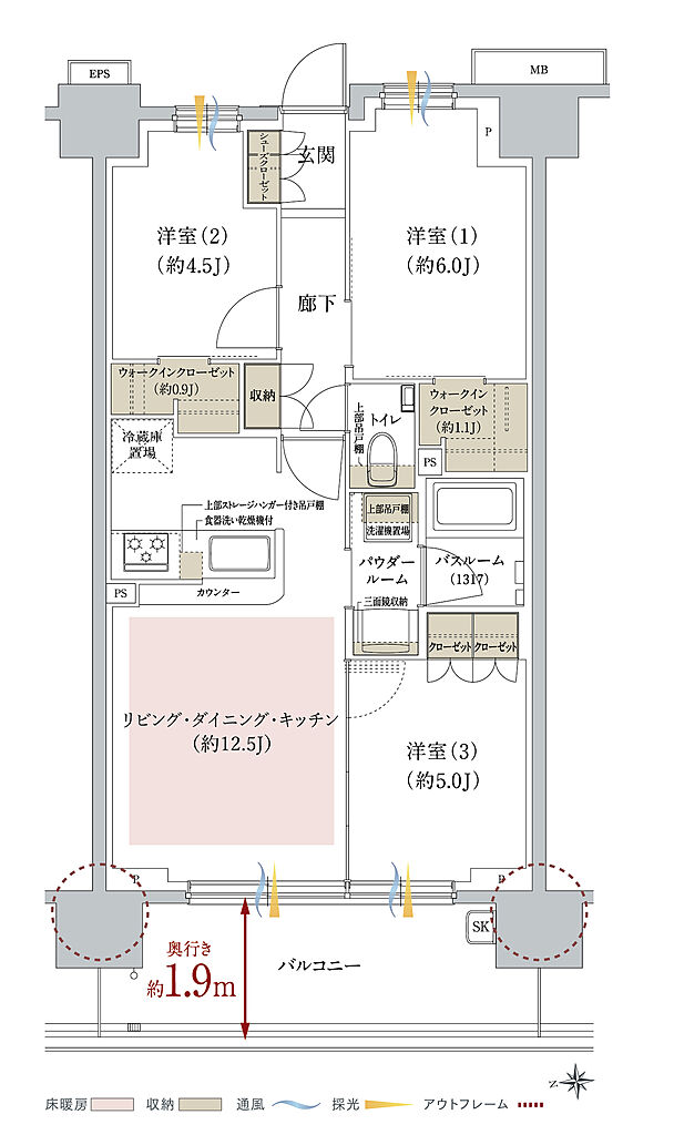ガーラ・レジデンス湘南台 間取り B2