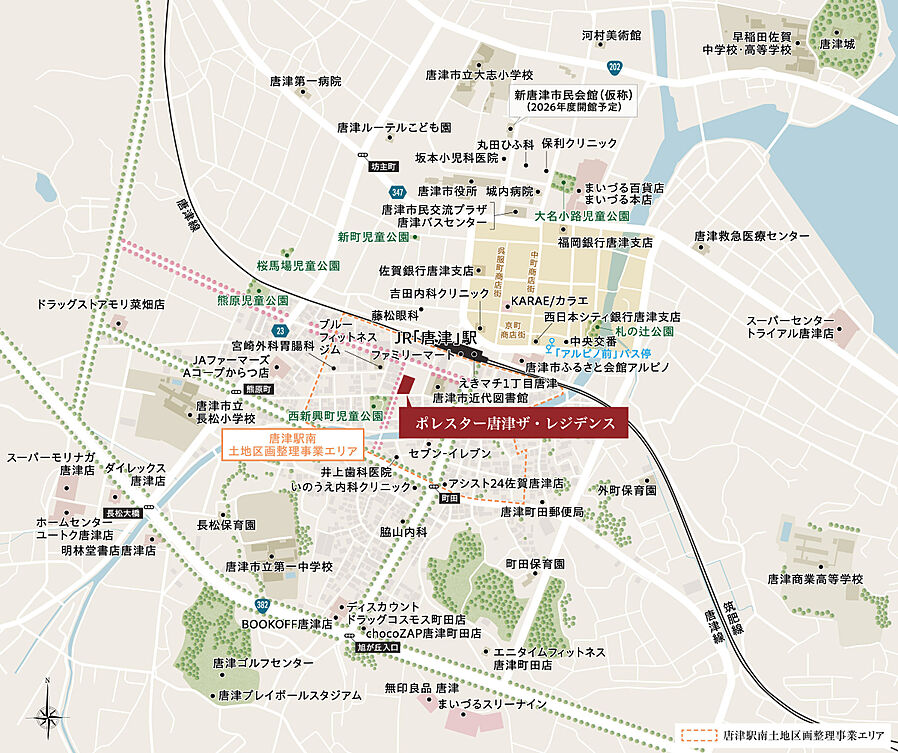 ポレスター唐津ザ・レジデンス：案内図