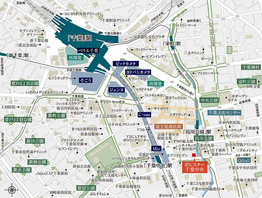 ポレスター千葉中央：案内図