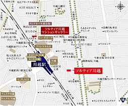 ソルティア川越 モデルルーム案内図