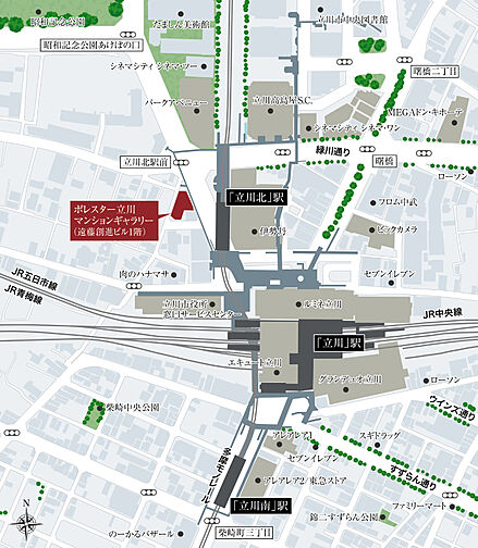ポレスター立川 モデルルーム案内図