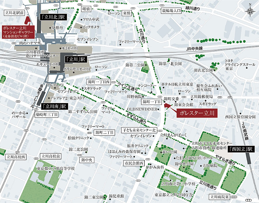 ポレスター立川：案内図