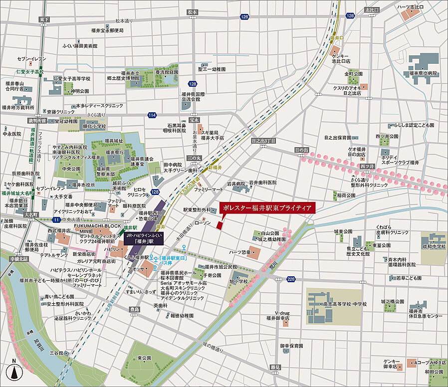ポレスター福井駅東ブライティア：案内図
