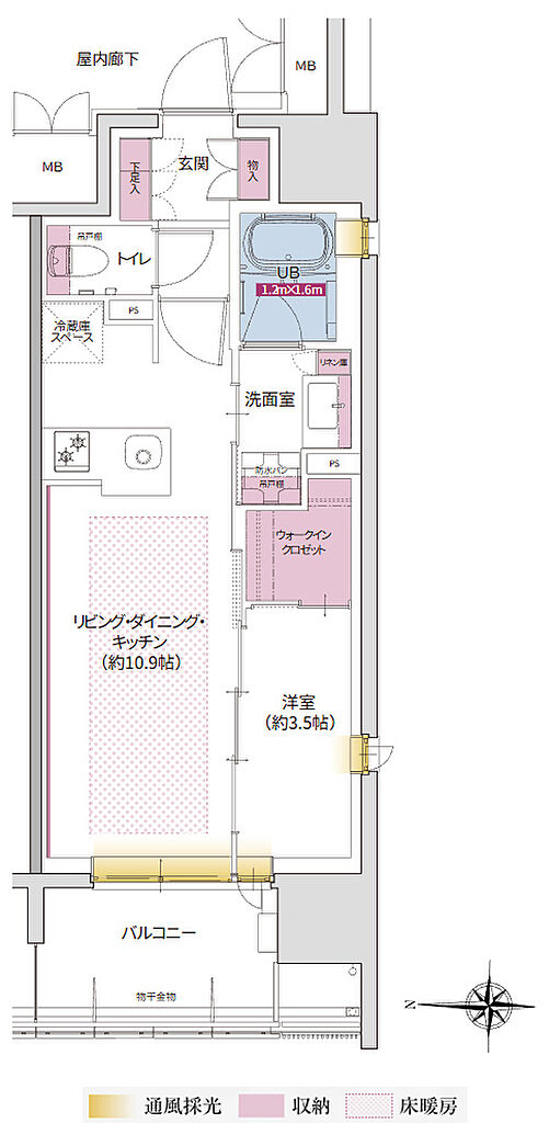 ソルティア天王寺舟橋ステーションゲート 間取り B