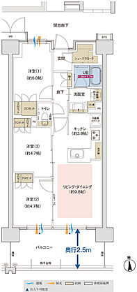 ポレスター佐久平駅南ガーデンテラス 間取り D2