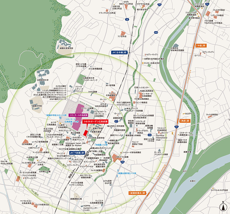 コネクトガーデン広島祇園：案内図