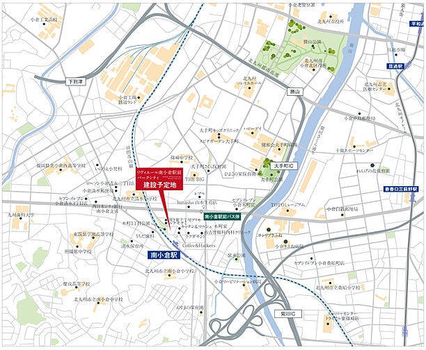 リヴィエール南小倉駅前パークシティ 現地案内図