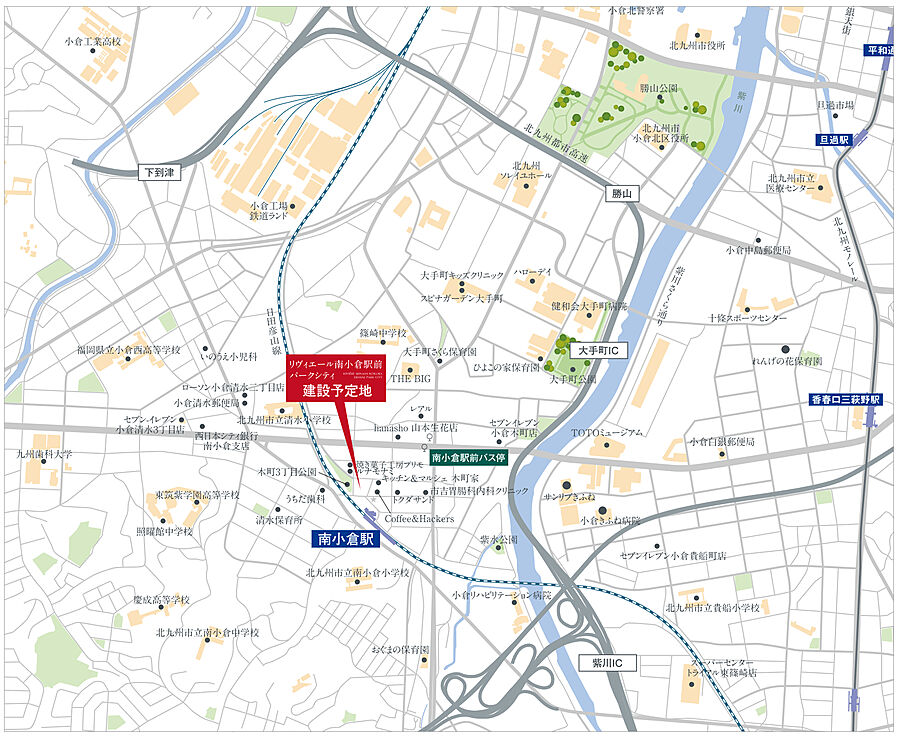 リヴィエール南小倉駅前パークシティ：案内図