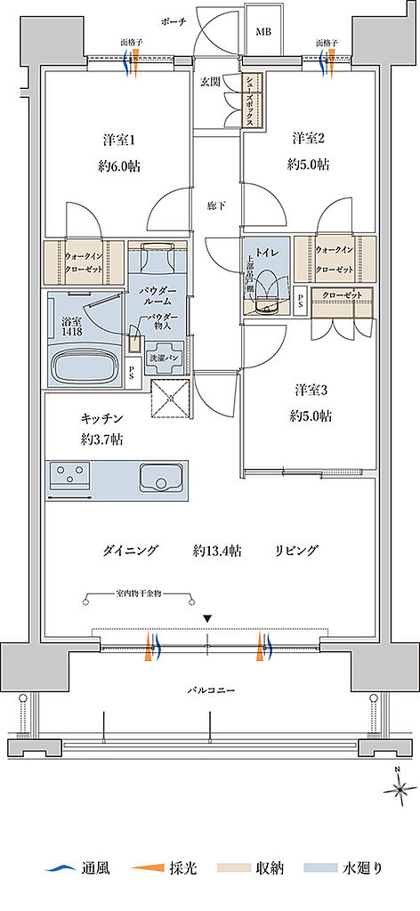 MJR鹿児島中央駅前ザ・レジデンス 間取り F