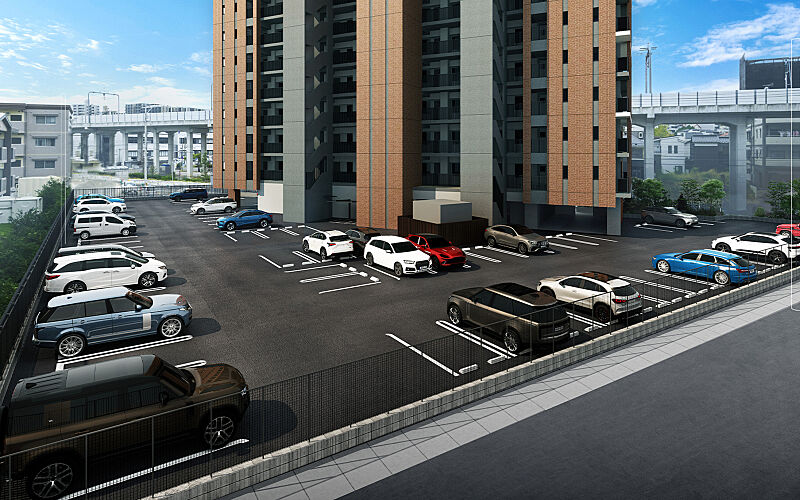 MJR白木原 平面駐車場完成予想CG