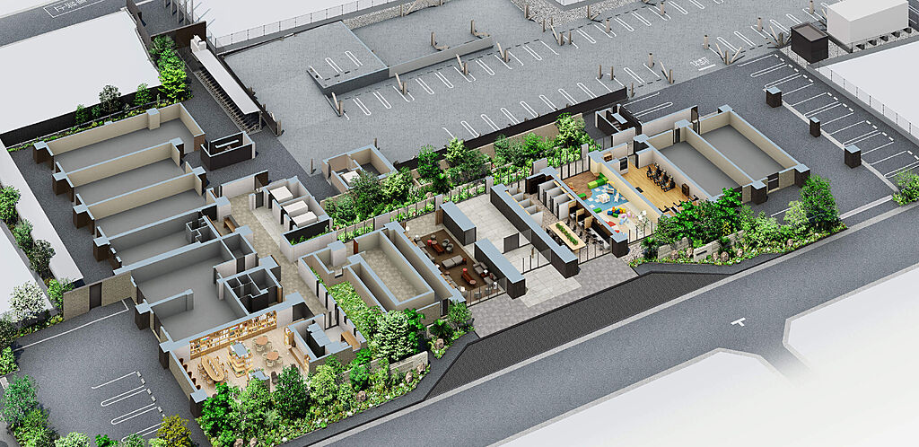 MJR大分D.C. 敷地配置図・1階平面図