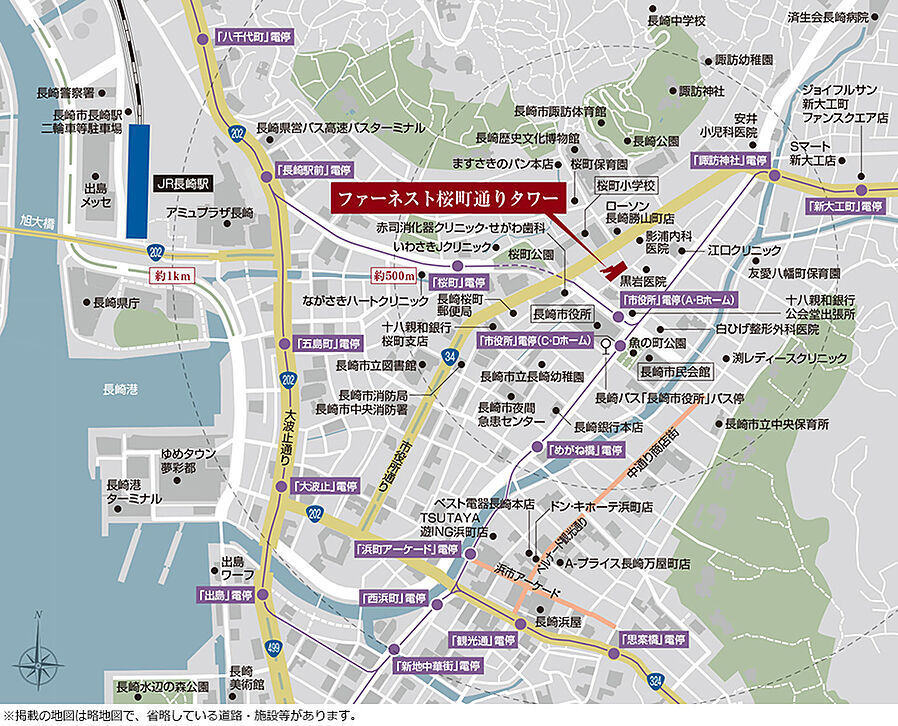 ファーネスト桜町通りタワー：案内図