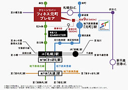 クリーンリバーフィネス元町プレセア アクセス図