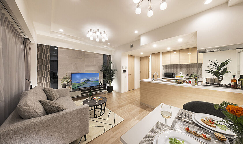 クリーンリバーフィネス平岸ステーションサイド [Cタイプ]リビング・ダイニング・キッチン