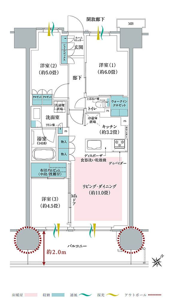 メイツ川越南台 間取り E