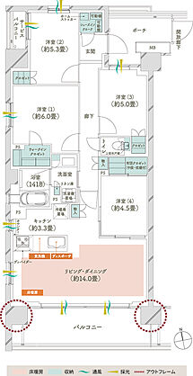 メイツ府中中河原 間取り A1