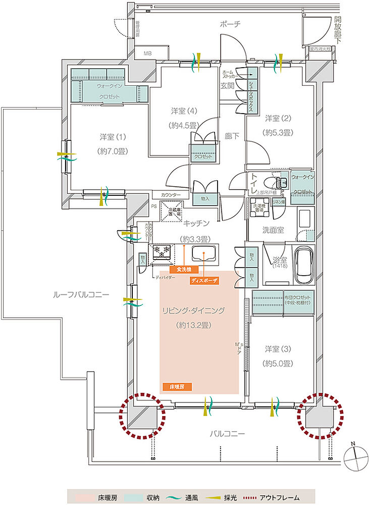 メイツ府中中河原 間取り A2r