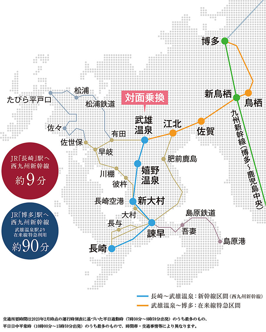 アーバンパレス諫早駅：交通図