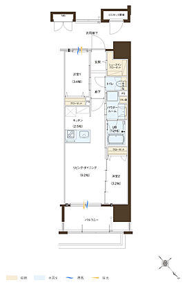 アーバンパレス博多グロウサイド 間取り G