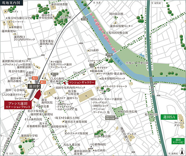 プレシス蓮田ステーションフロント モデルルーム案内図