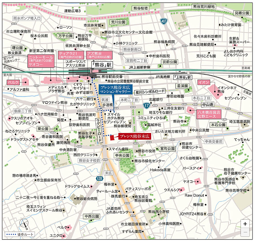 プレシス熊谷末広：モデルルーム地図
