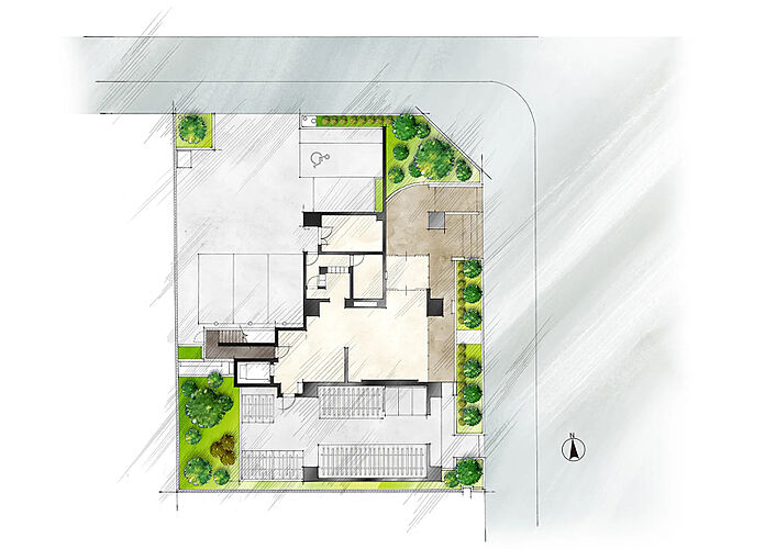 プレシス西葛西 敷地配置イメージイラスト