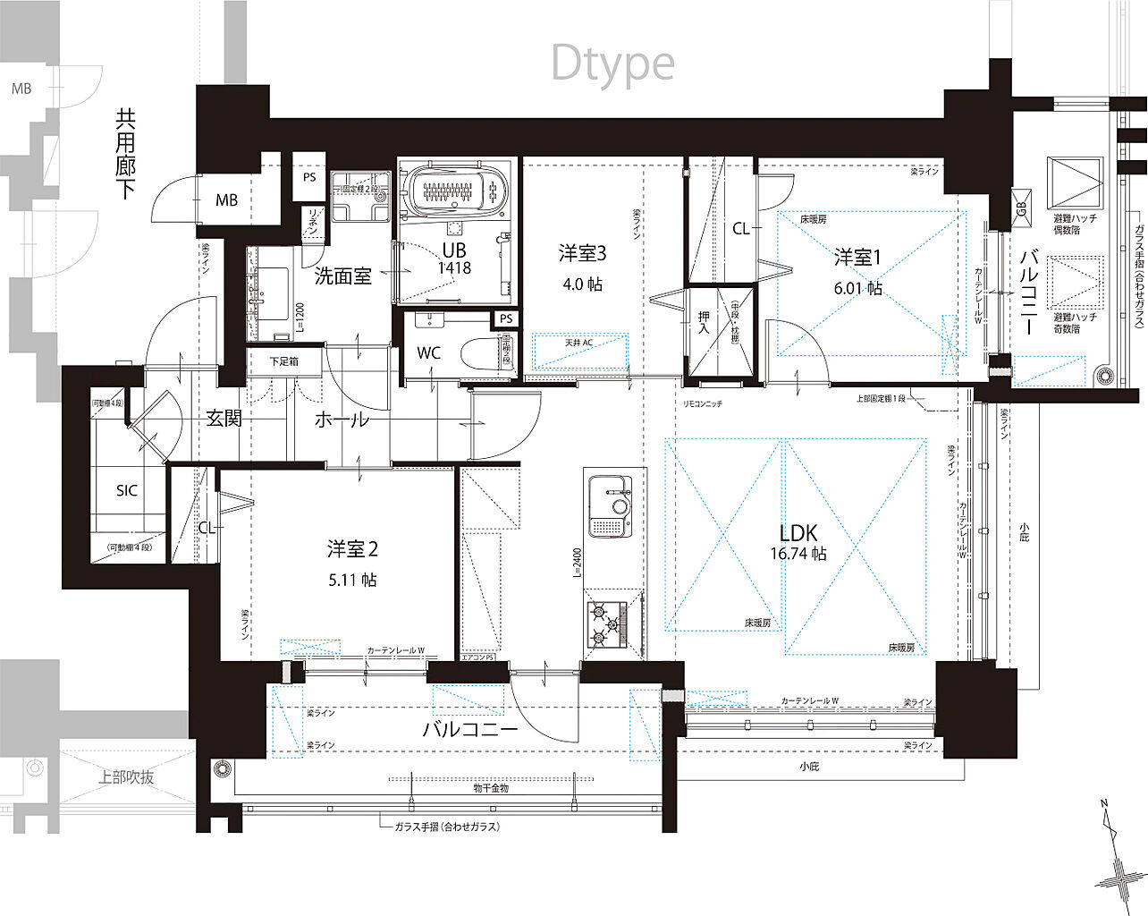 THE HOUSE 小倉駅 間取り F