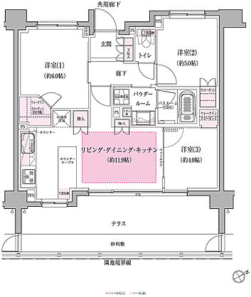 ヴィークコート小手指 間取り 【再登録住戸】Cg