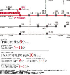 京都円町GRAND PLACE（グランプレイス） アクセス図