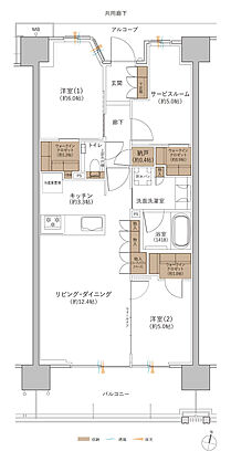 ジオ板橋大山 間取り F