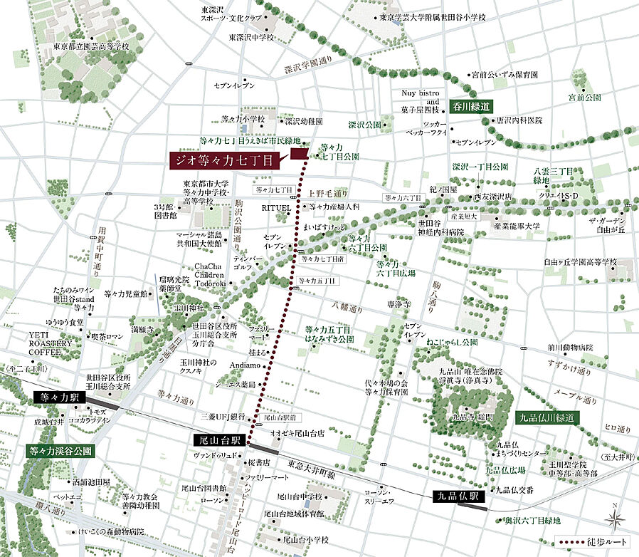 ジオ等々力七丁目：案内図