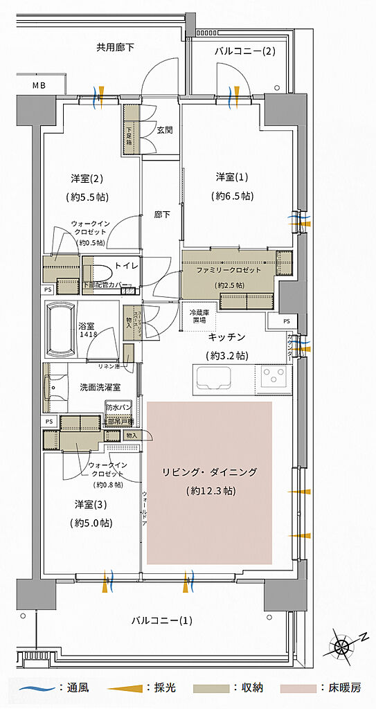 ジオ武蔵小金井 間取り P