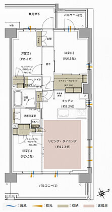 ジオ武蔵小金井 間取り P