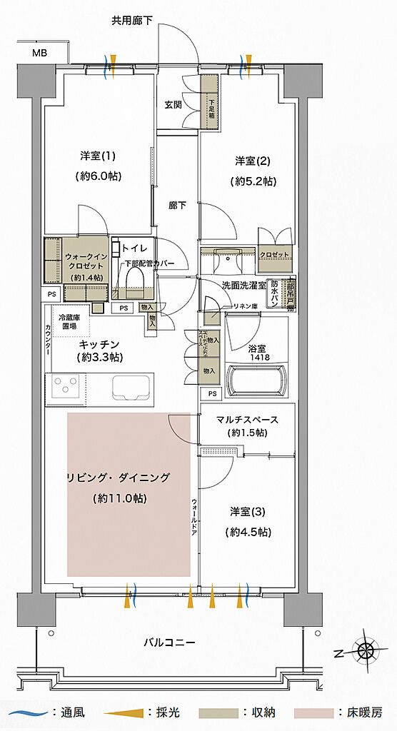 ジオ武蔵小金井 間取り I