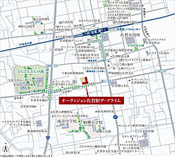 オーヴィジョン佐賀駅ザ・プライム 現地案内図