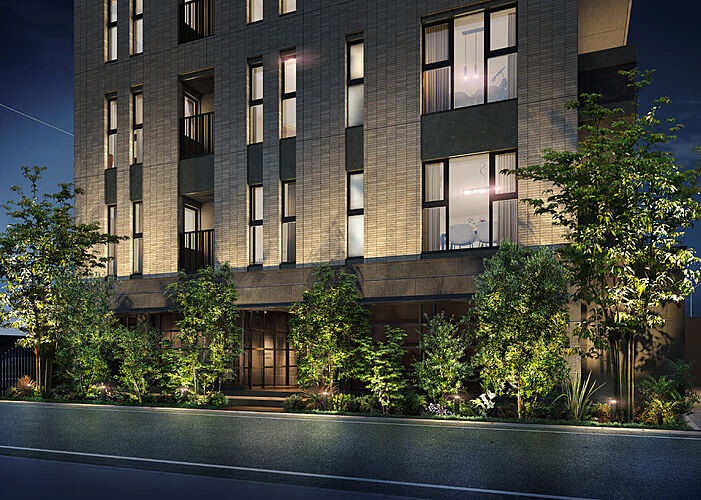 オーヴィジョン室見一丁目 エントランスアプローチ完成予想図