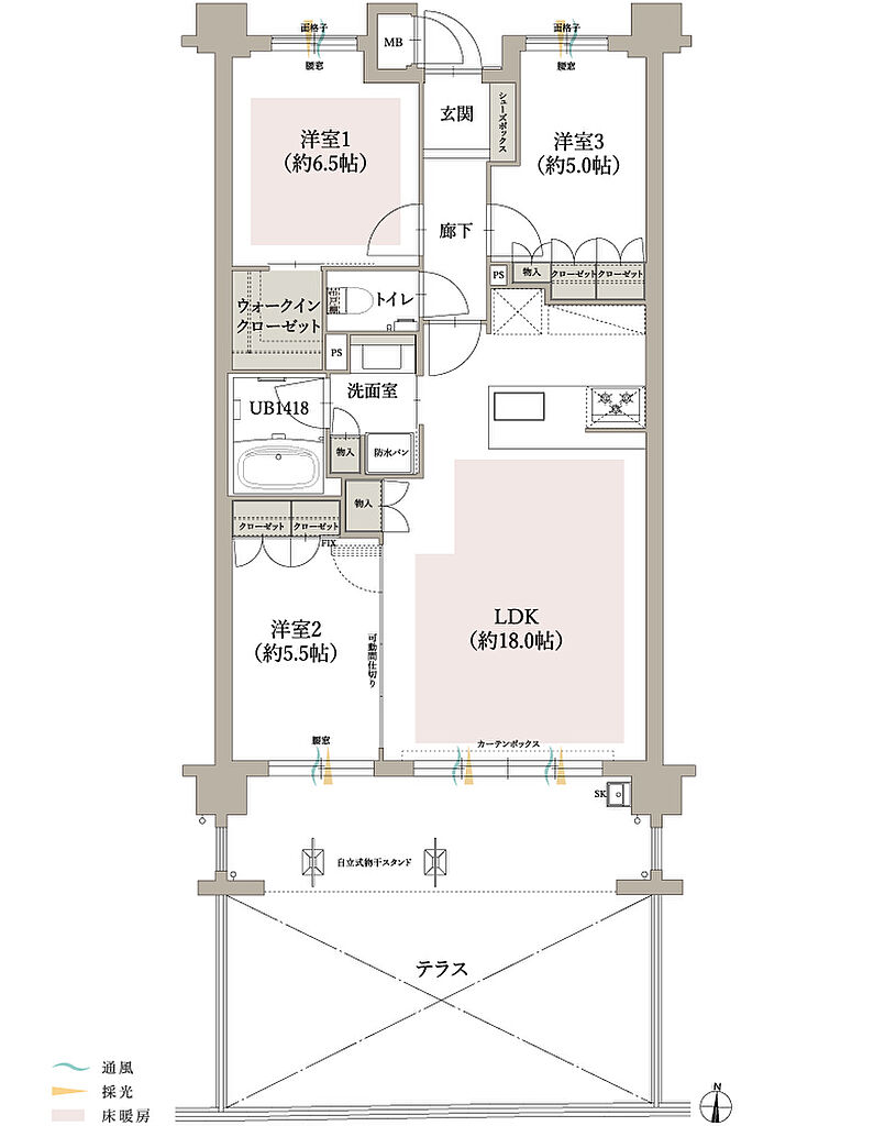 オーヴィジョン室見一丁目 間取り C1